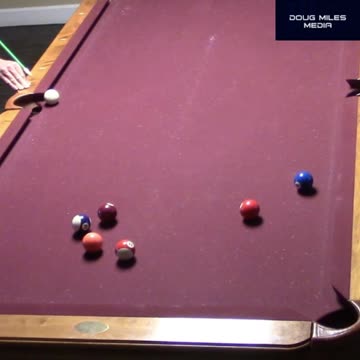 3 BALL DOUBLE BANK WITH A LITTLE HELP INTO THE CORNER POCKET!