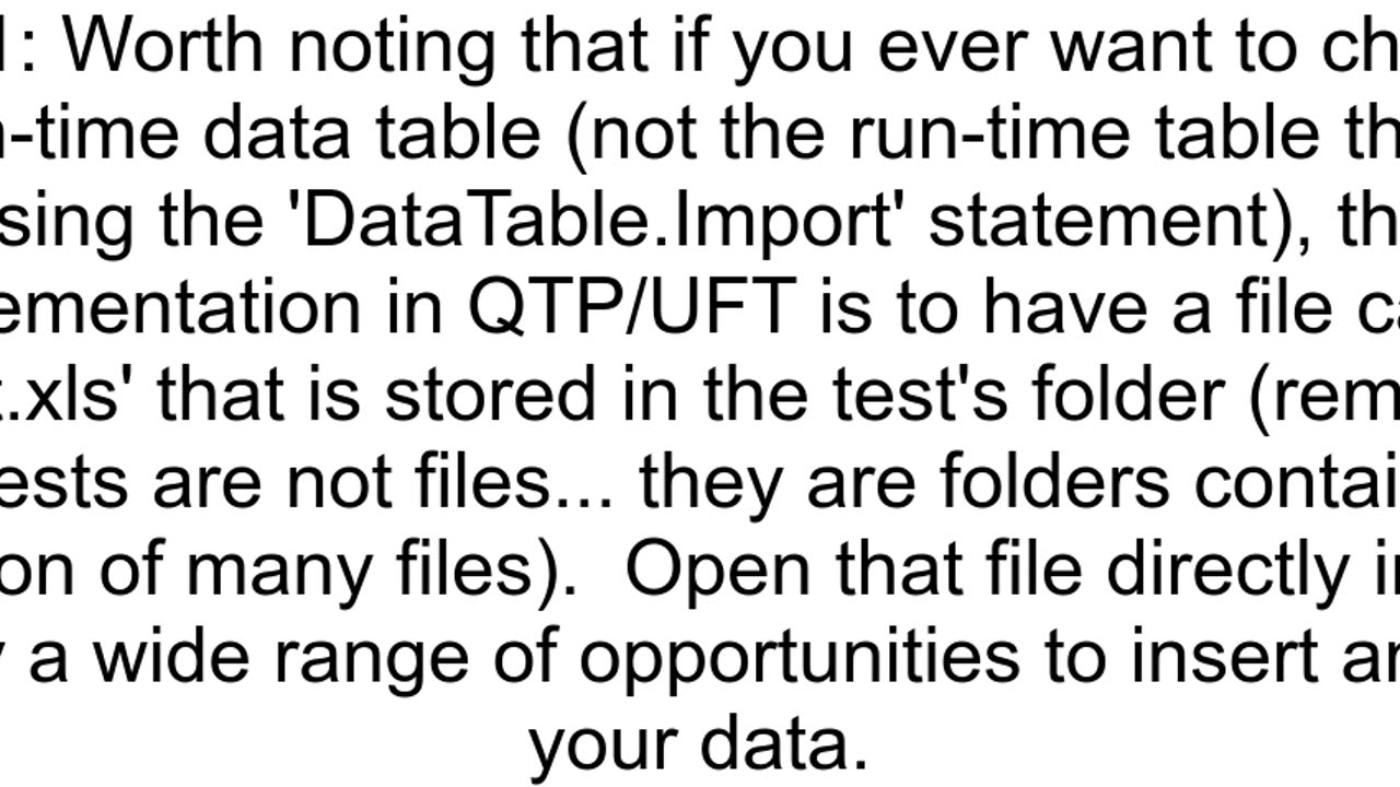 How to import data from Excel into QTP