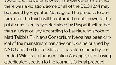 Freedom of press? Not if you use Paypal