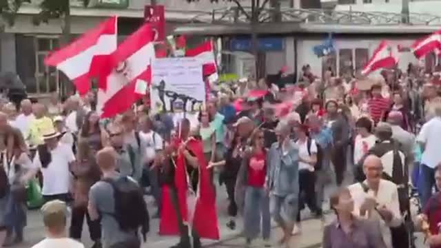 A rally of thousands in Vienna for the lifting of anti-Russian sanctions