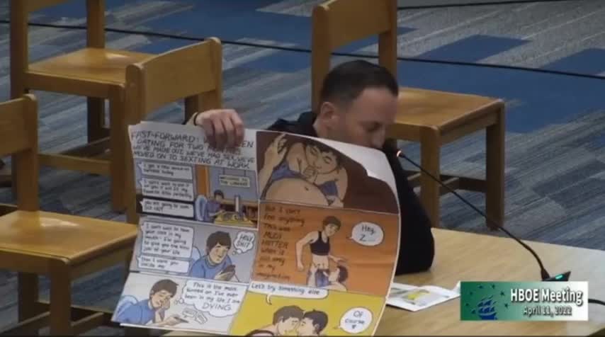 ANGRY dad makes school board listen to sexually explicit material available to kids