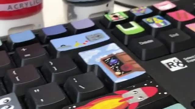 painting my keyboard #keycaps until it’s FULL!