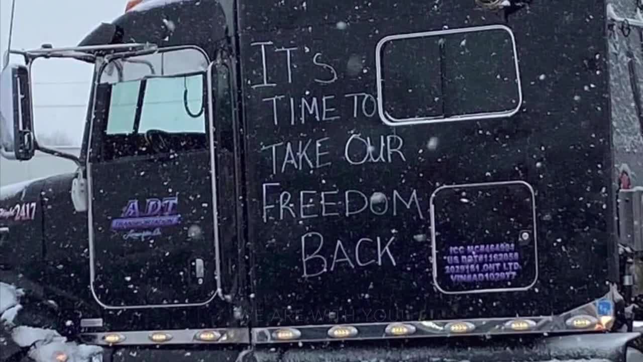 'We're not gonna take it Trudeau!'. Truckers unite...