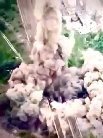 Ukraine Destroys Russian Controlled Railway Bridge