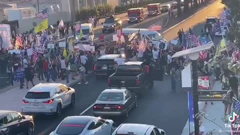 Patriots "F*ck Joe Biden" to his motorcade