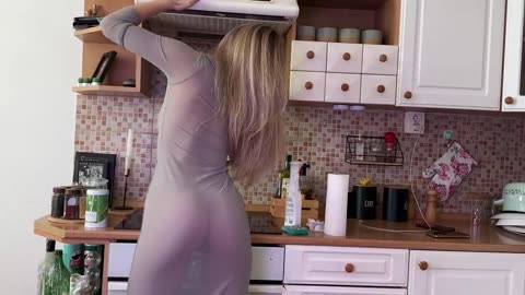 [4K USA Housewife] How to clean the hood. Transparent haul See trough Try on with Lana (2024)