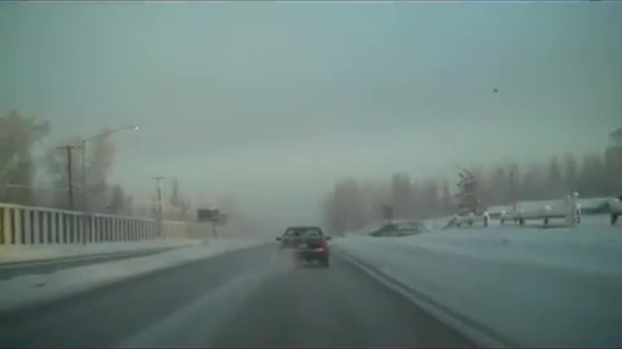 - 40 below zero driving in fairbanks Alaska