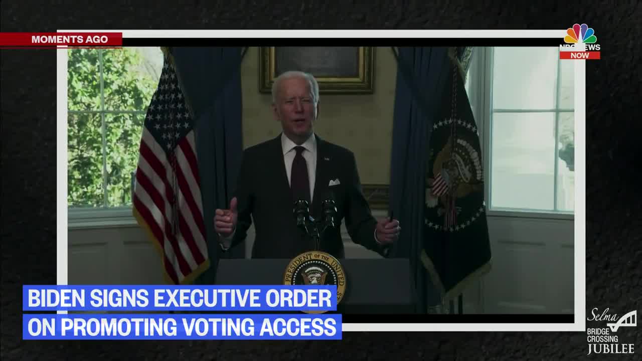 Watch: Biden Signs Executive Order On Promoting Voting Access