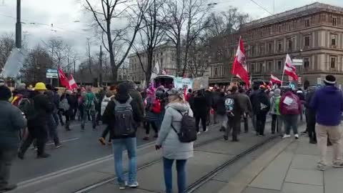 WienGO +++AUSTRIA DEMO FOR DEMOCRACY & FREEDOM VIENNA 26.2.22