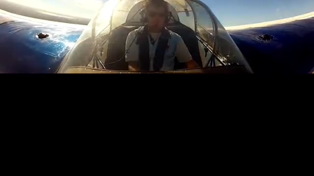 Cockpit view captures stunt plane's amazing Inverted flat spin