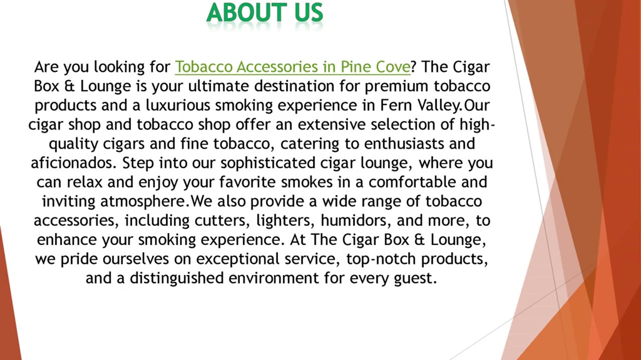 Are you looking for Tobacco Accessories in Pine Cove?