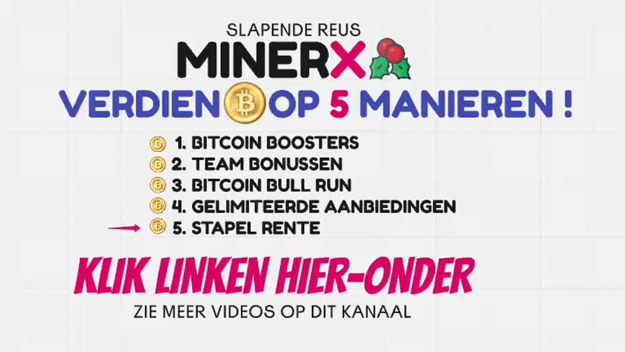 MINERX MINER X NEDERLAND🎄Een Kerstboodschap als Geen Ander🎄Echte Bitcoin via AI🎄Top Team Rob Buser