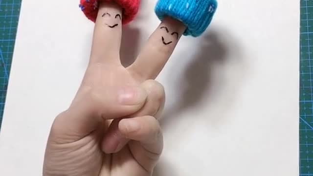 Make a little red hat out of the extra wool