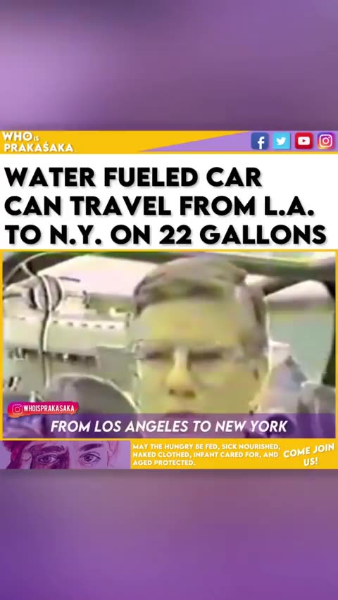 In the 1998, this man Stanley Meyer made a water-powered car, and then died mysteriously.