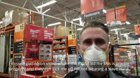 Home Depot Calls Police on UnMasked SLAVE 1st Amendment Police Audit