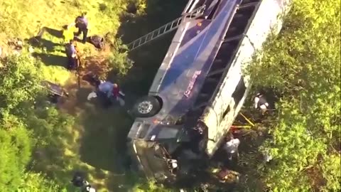 School band bus crashes in New York, killing two