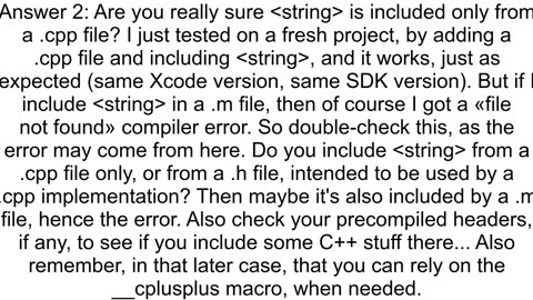 include ltstringgt file not found in iOS in C file