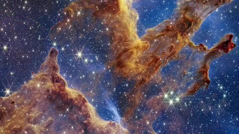James Webb Space Telescope reveals "Pillars of Creation" in stunning new detail #shorts s