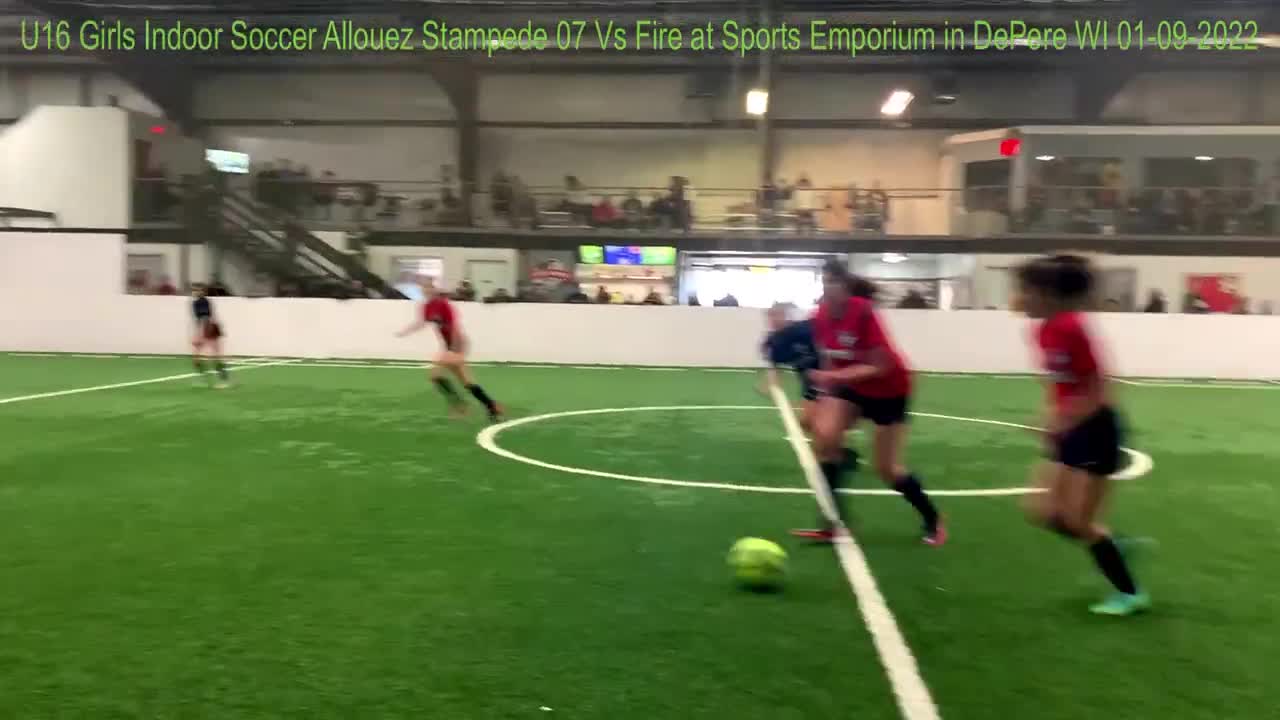 U16 Girls Indoor Soccer Allouez Stampede 07 Vs Fire at Sports Emporium in DePere WI 01-09-2022