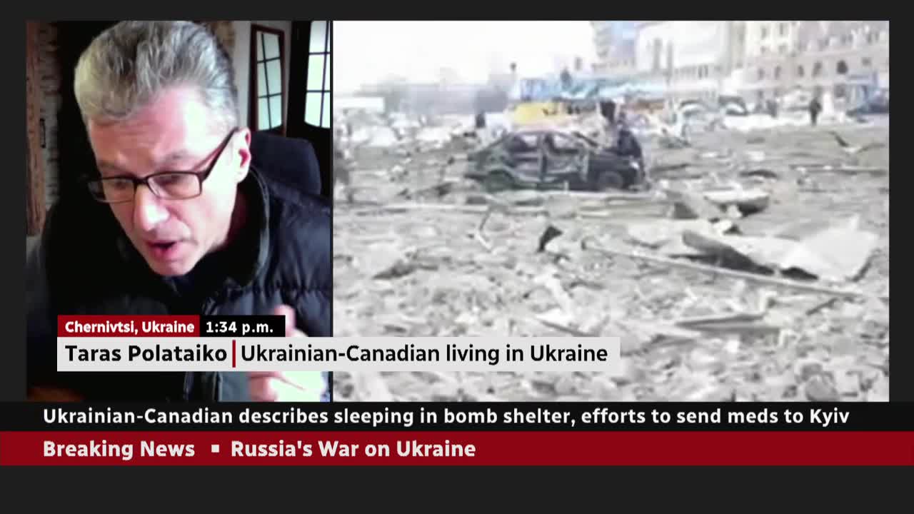 Ukrainian-Canadian describes sleeping in bomb shelter, fundraising for war effor