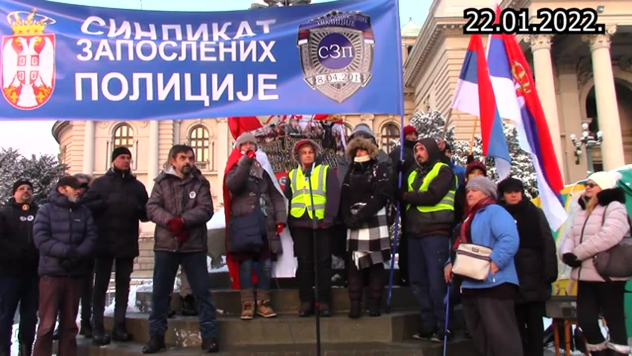 22.01.2022. SINIDIKAT ZAPOSLENIH POLICIJE PODRŽAVA NAROD!