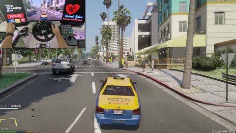 Crazy Adventures as a Taxi Driver! | Intense GTA 5 Steering Wheel Gameplay – Can I Survive the Streets?