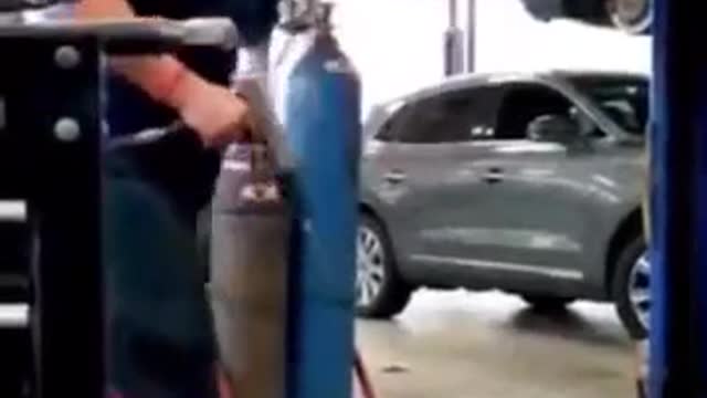 The guy repaired the car carelessly.