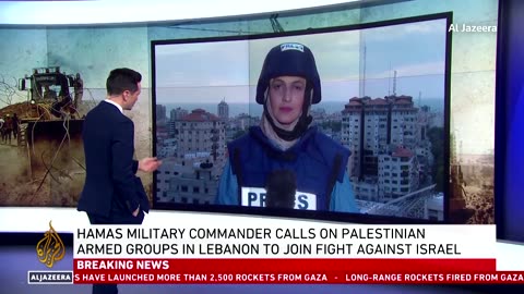 Missile hits tower during live report from Gaza