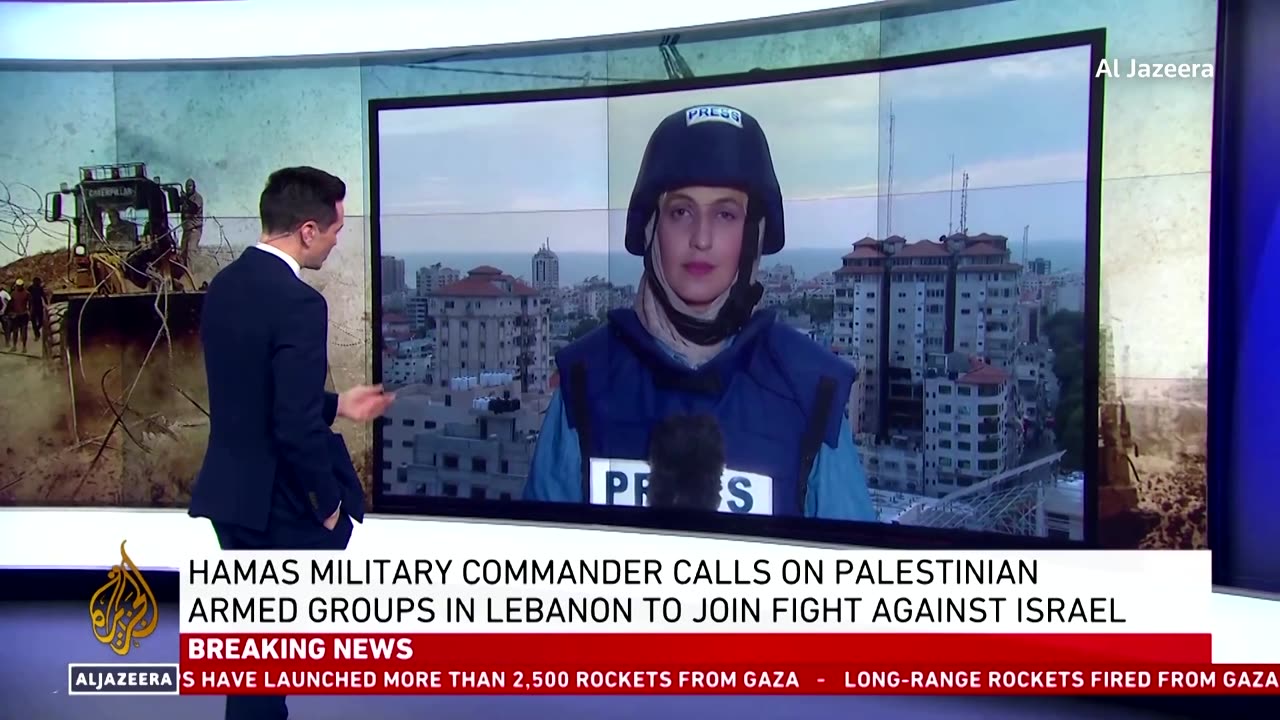 Missile hits tower during live report from Gaza