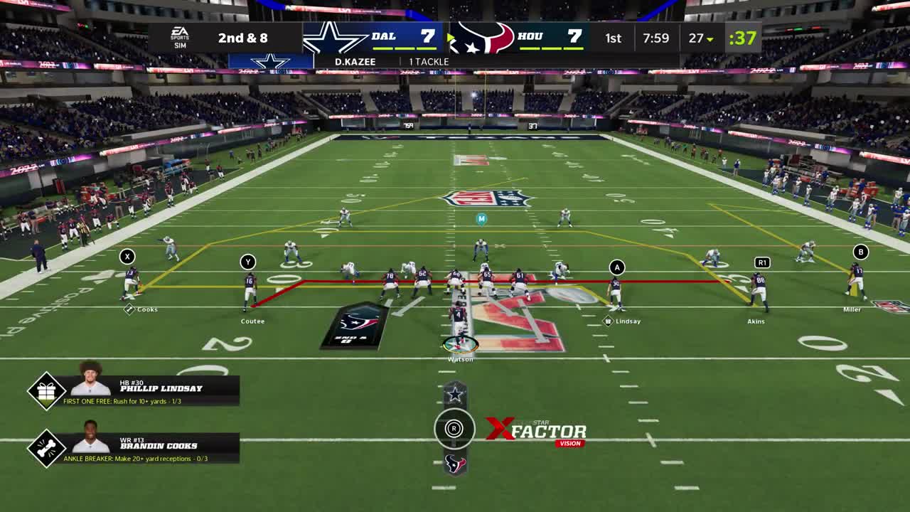 Texans vs Cowboys Super Bowl on Madden NFL 22 - Stadia Gameplay