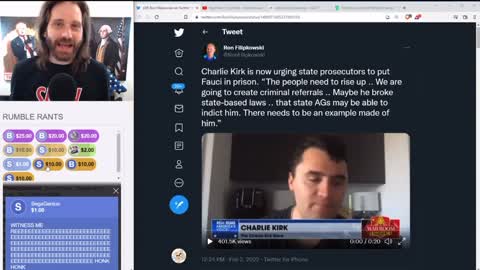 Salty Cracker / Explicit / Charlie Kirk calls for Dr Fauci’s arrest State charges if necessary