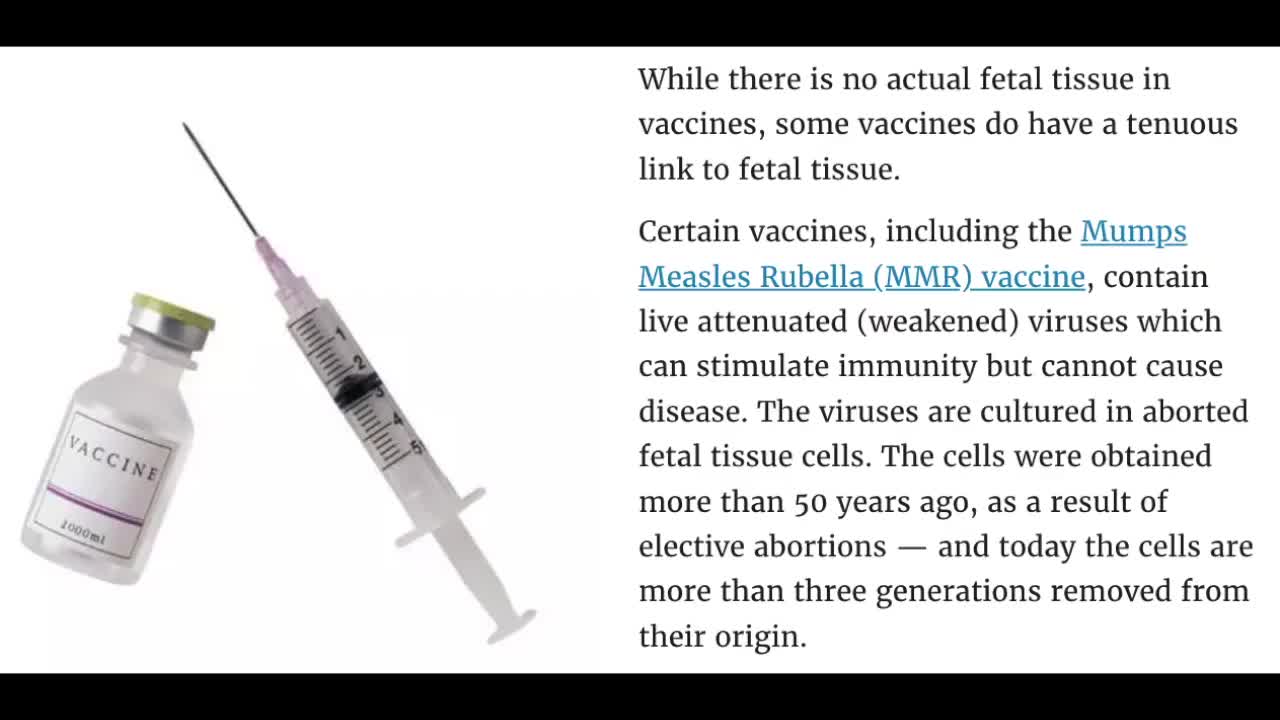 Aborted Fetal Tissue in Vaccines, Studies on Orphans - Confirmed By Stanley Plotkin MD