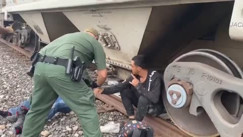 Border Patrol stops train from Mexico heading for San Antonio " Look what they found.