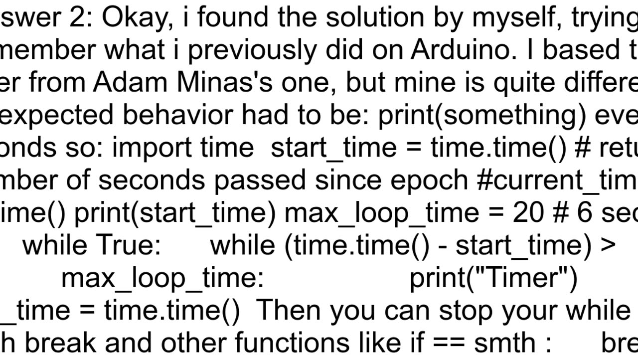 How to make Nonblocking timer in Python