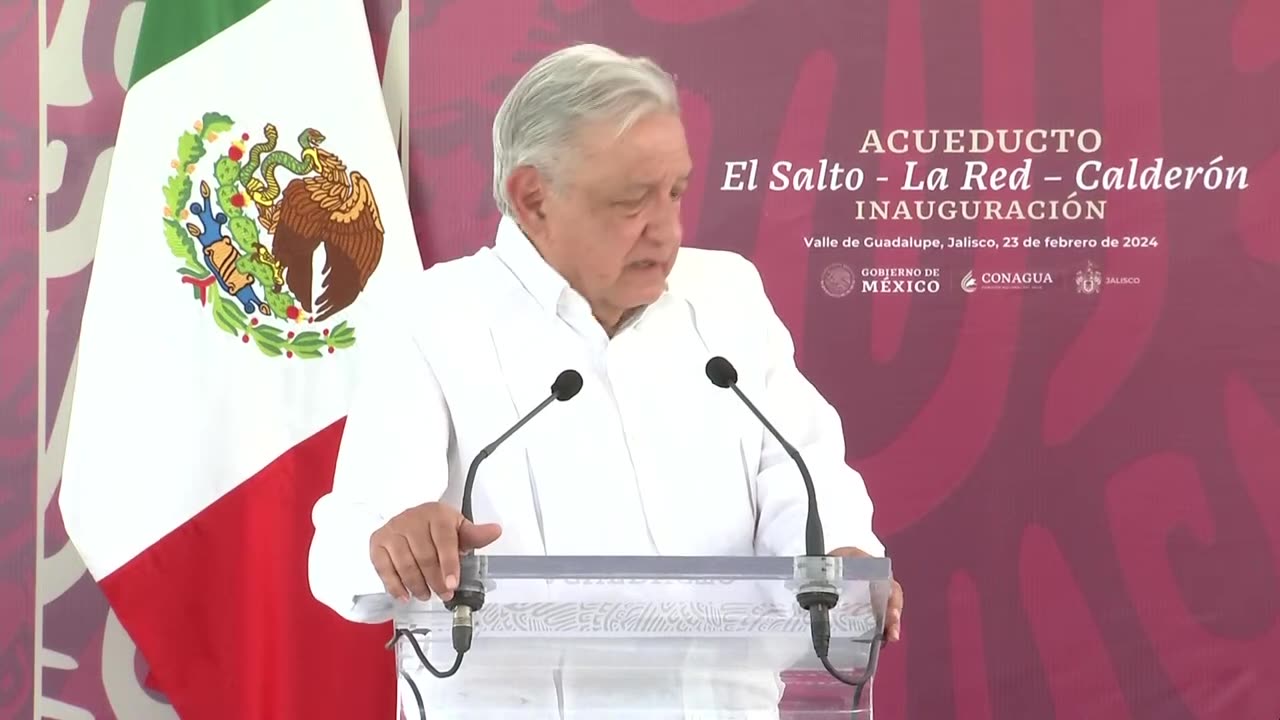 Inauguración del Acueducto El Salto - La Red - Calderón, desde Jalisco