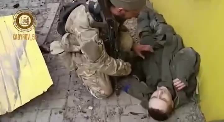 Ukraine War - Ukrainian military officers hiding in a building