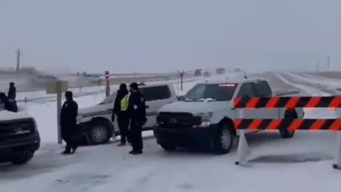 Farmers break through police barricades to support Trucker Convoy