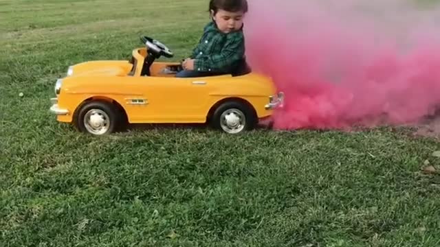 Gender reveal doesn't go as planned for this toddler