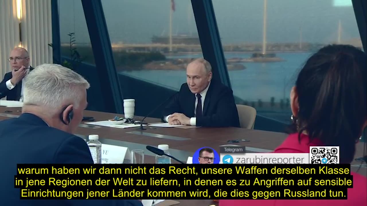 Putin darüber, dass NATO Länder jetzt Angriffe auf russischem Territorium unterstützen