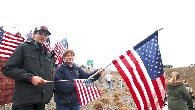 Peoples Convoy 2022 Roadside Sheridan Wyoming