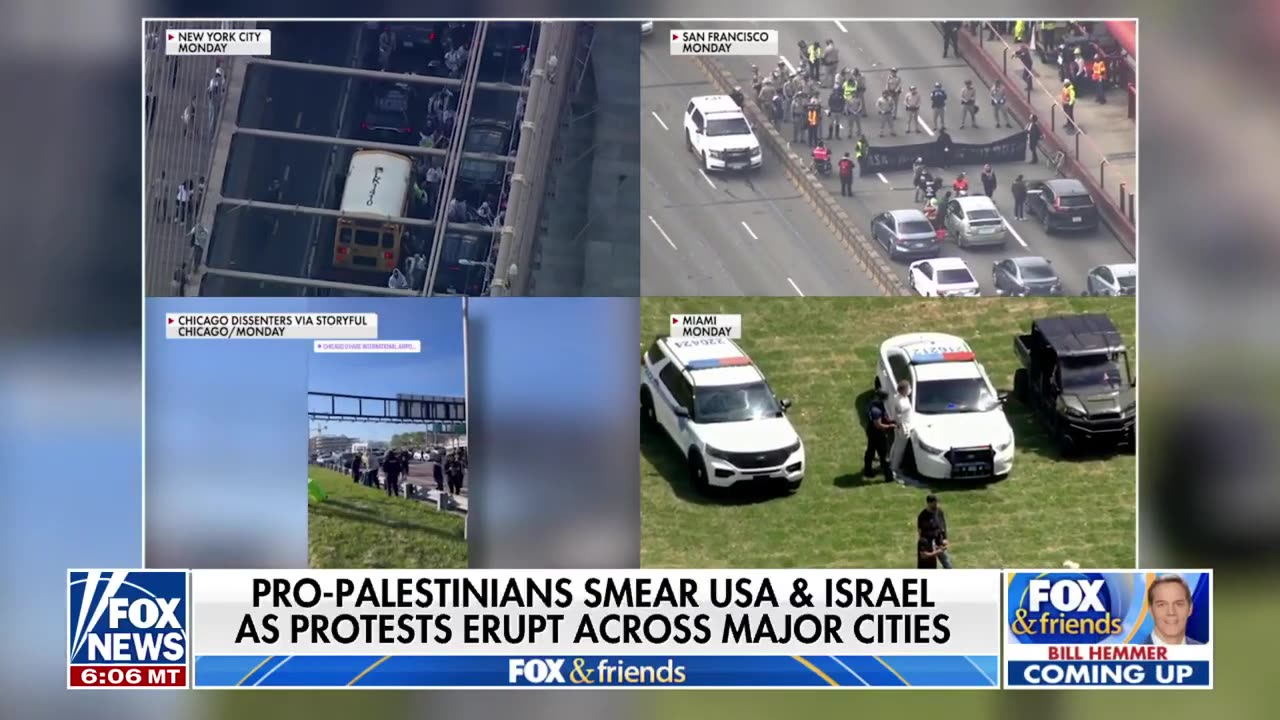 QTeam_Anti-Israel agitators shut down Golden Gate Bridge, Chicago airport traffic