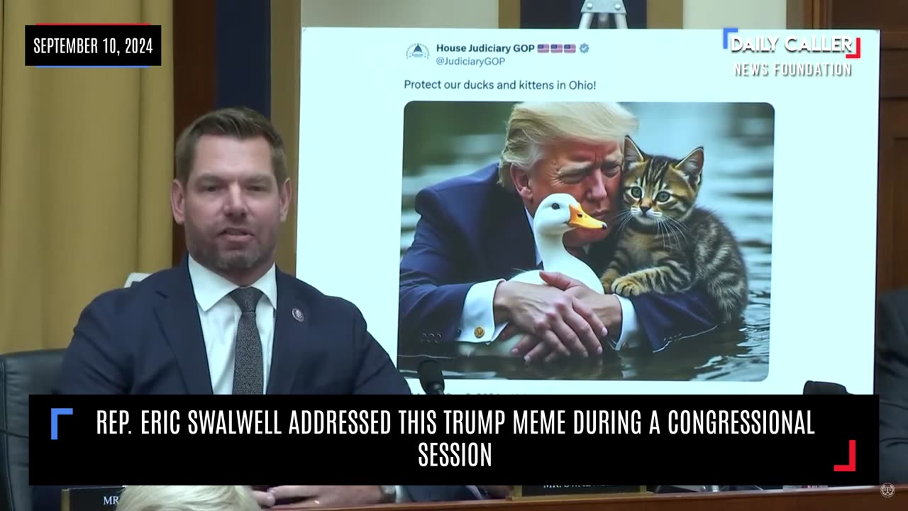 Rep. Eric Swalwell Addressed This Trump Meme During A Congressional Session