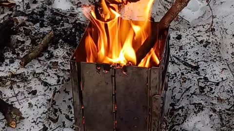 Fireeeeee, with birch bark!