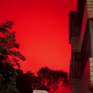 China Sky Turns RED