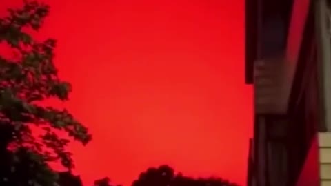 China Sky Turns RED