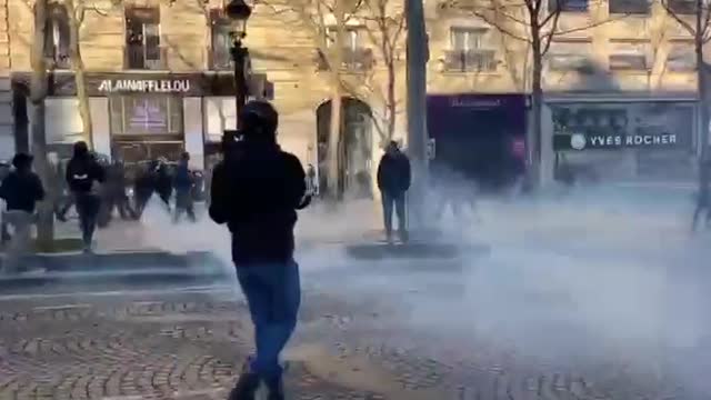 Police continue to deploy tear gas while families and children are present