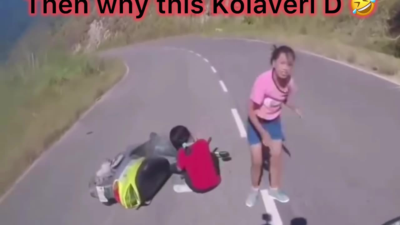 A girl on a bike tried to defy gravity…and gravity won