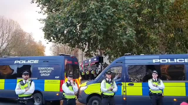 Pro and anti Iran regime protesters kick off in England