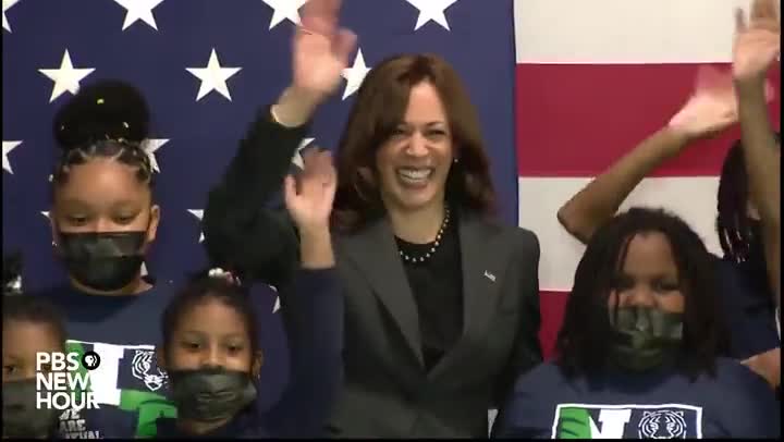 Kamala Shows Off HYPOCRISY, Makes Kids Wear Masks While She Is Maskless