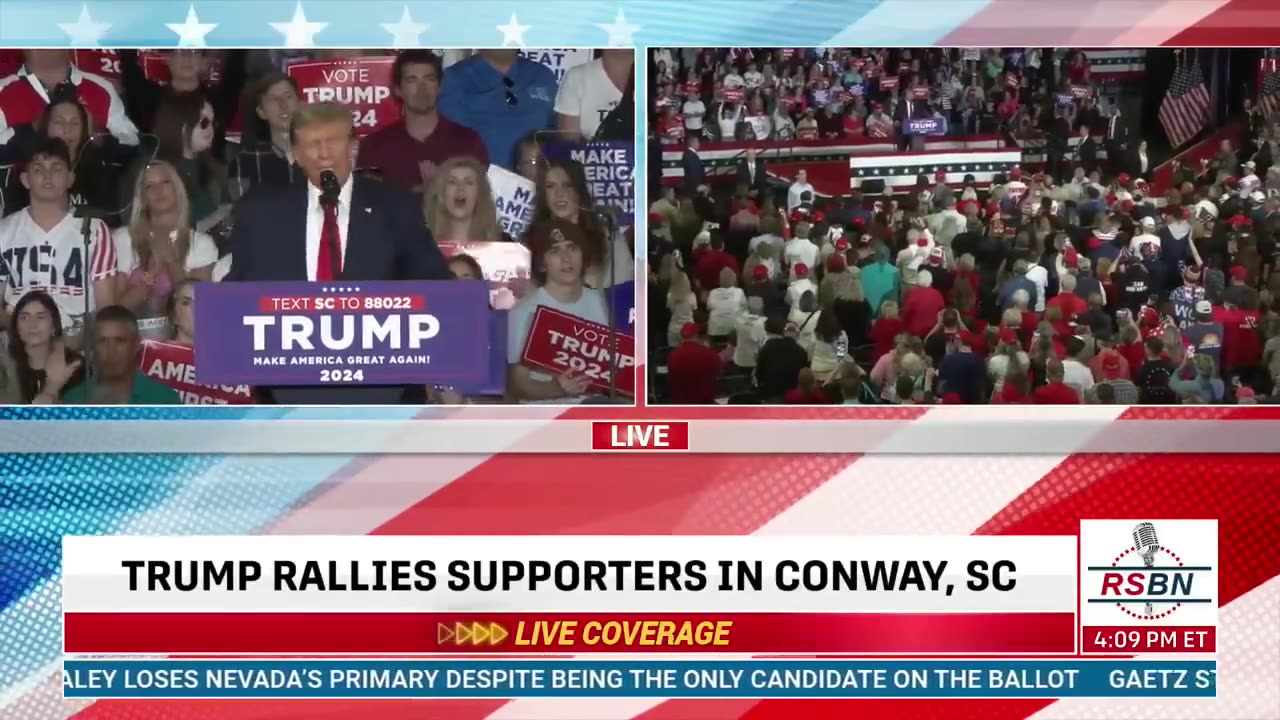 Trump Conway,SC ; "We Are One Glorious Nation Under God"